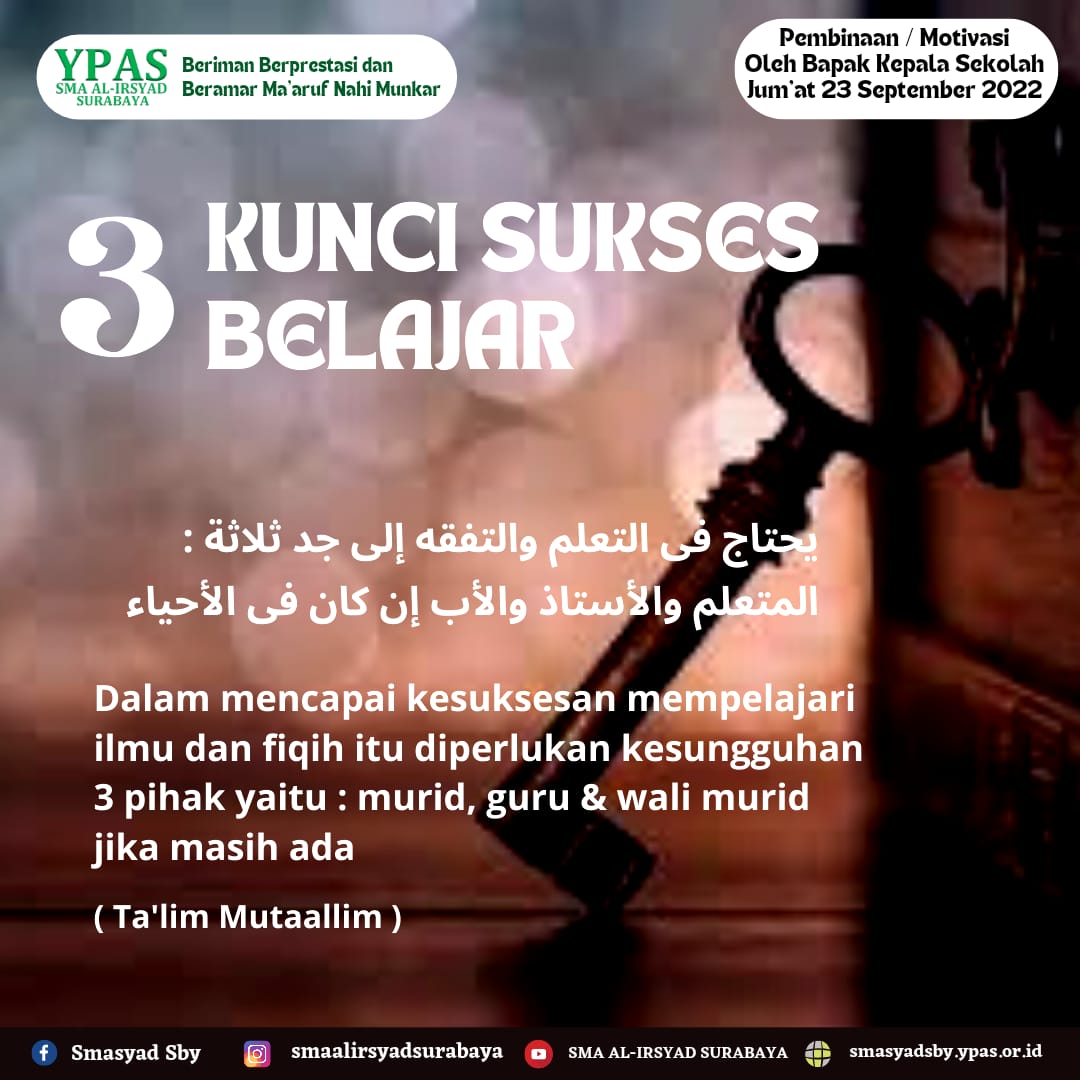 3 Kunci Sukses Belajar